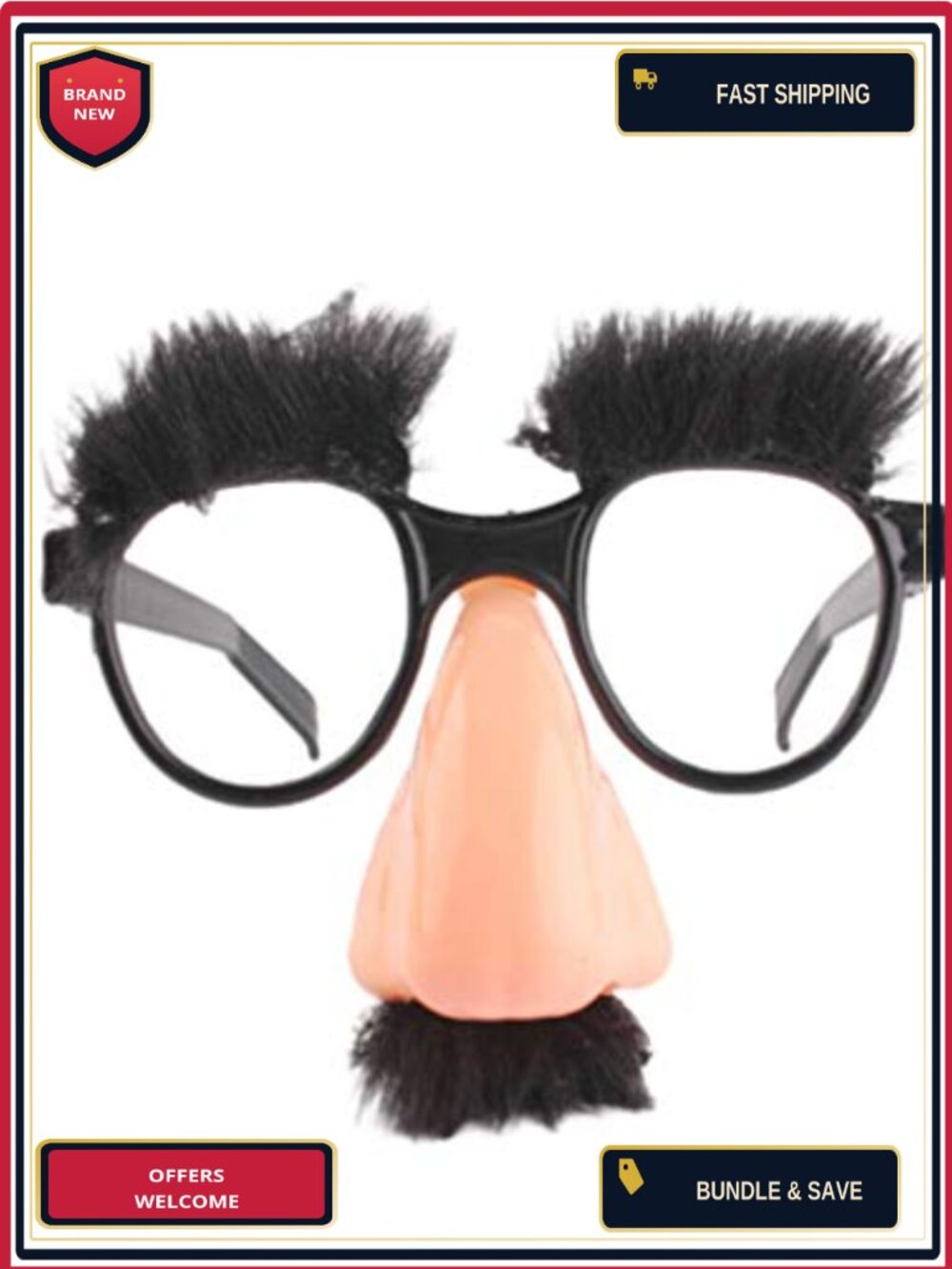 Disguise Glasses with Nose Mustache Eyebrows Party Costume Accessory